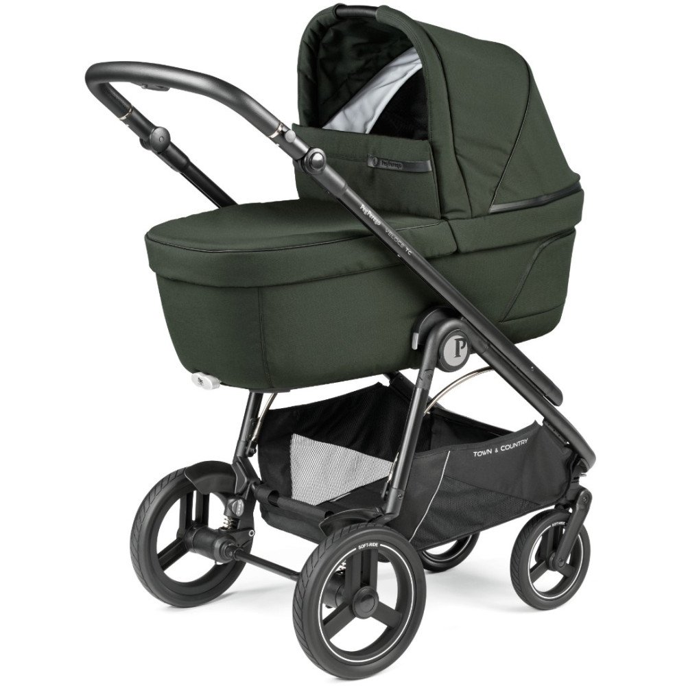 Коляска для новорожденных 3 в 1 Peg Perego Veloce TC Belvedere Lounge Green
