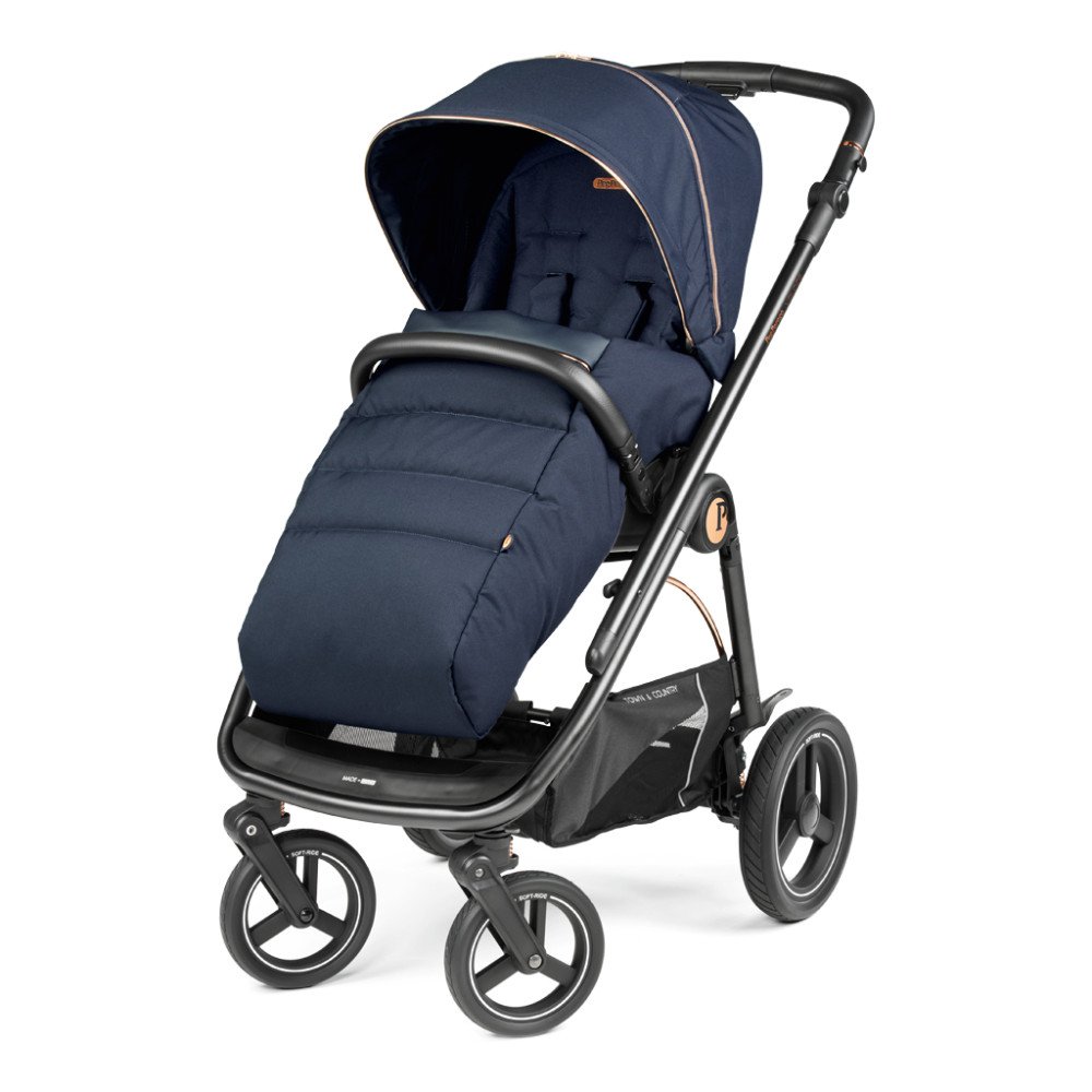 Коляска для новорожденных 3 в 1 Peg Perego Veloce TC Belvedere Lounge Blue Shine