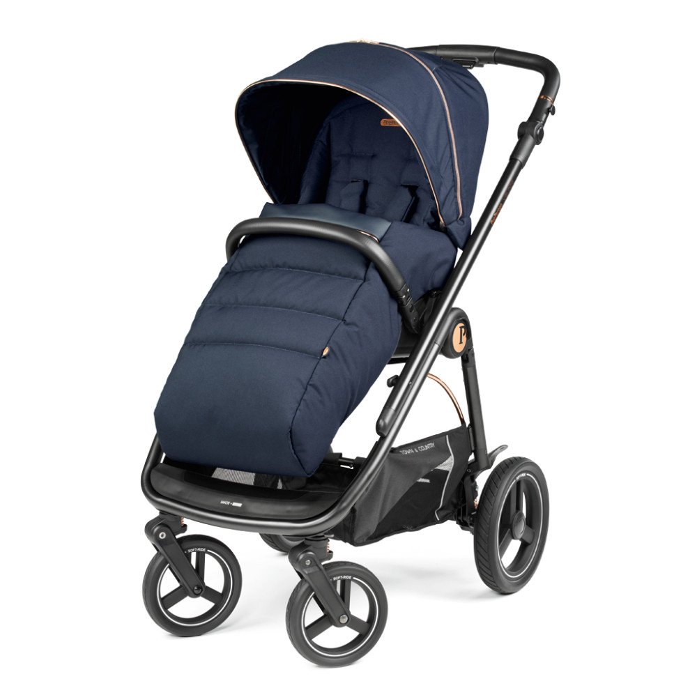 Коляска для новорожденных 3 в 1 Peg Perego Veloce TC Belvedere Lounge Blue Shine