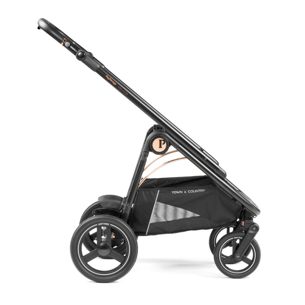 Коляска для новорожденных 3 в 1 Peg Perego Veloce TC Belvedere Lounge Blue Shine