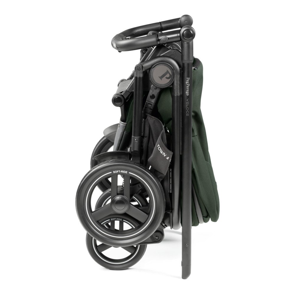 Коляска для новорожденных 3 в 1 Peg Perego Veloce TC Belvedere Lounge Green