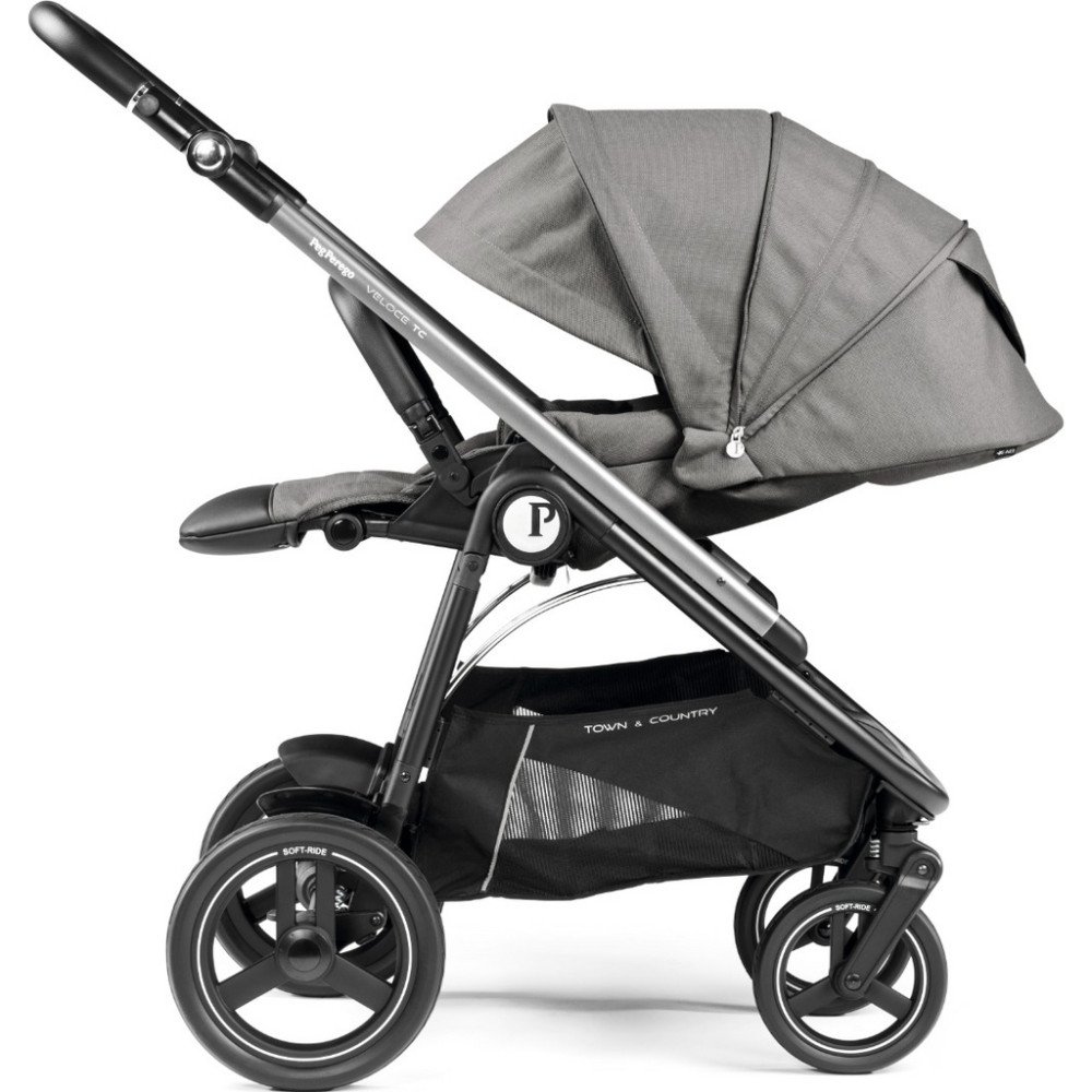 Коляска для новорожденных 3 в 1 Peg Perego Veloce TC Belvedere SLK Mercury
