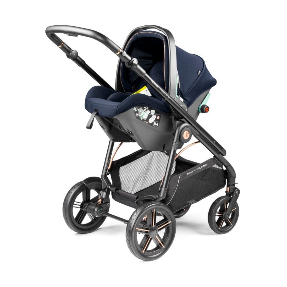 Коляска для новорожденных 3 в 1 Peg Perego Veloce TC Belvedere SLK Blue Shine New