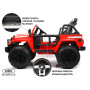 Детский электромобиль Jeep Wrangler T444TT 4WD красный
