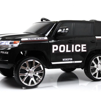 Детский джип Toyota Land Cruiser 200 (JJ2022) полицейский черный