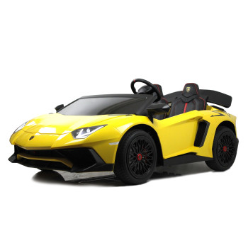 Электромобиль Lamborghini Aventador SV (M777MM) желтый
