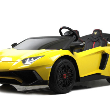 Электромобиль Lamborghini Aventador SV (M777MM) желтый