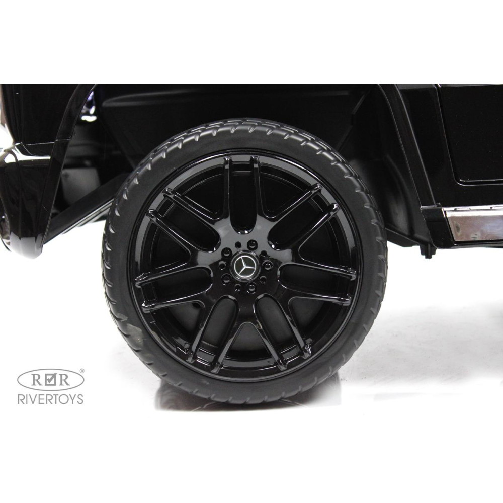 Детская машина Гелик Mercedes-Benz G65 (E111EE) полноприводная, черный глянец