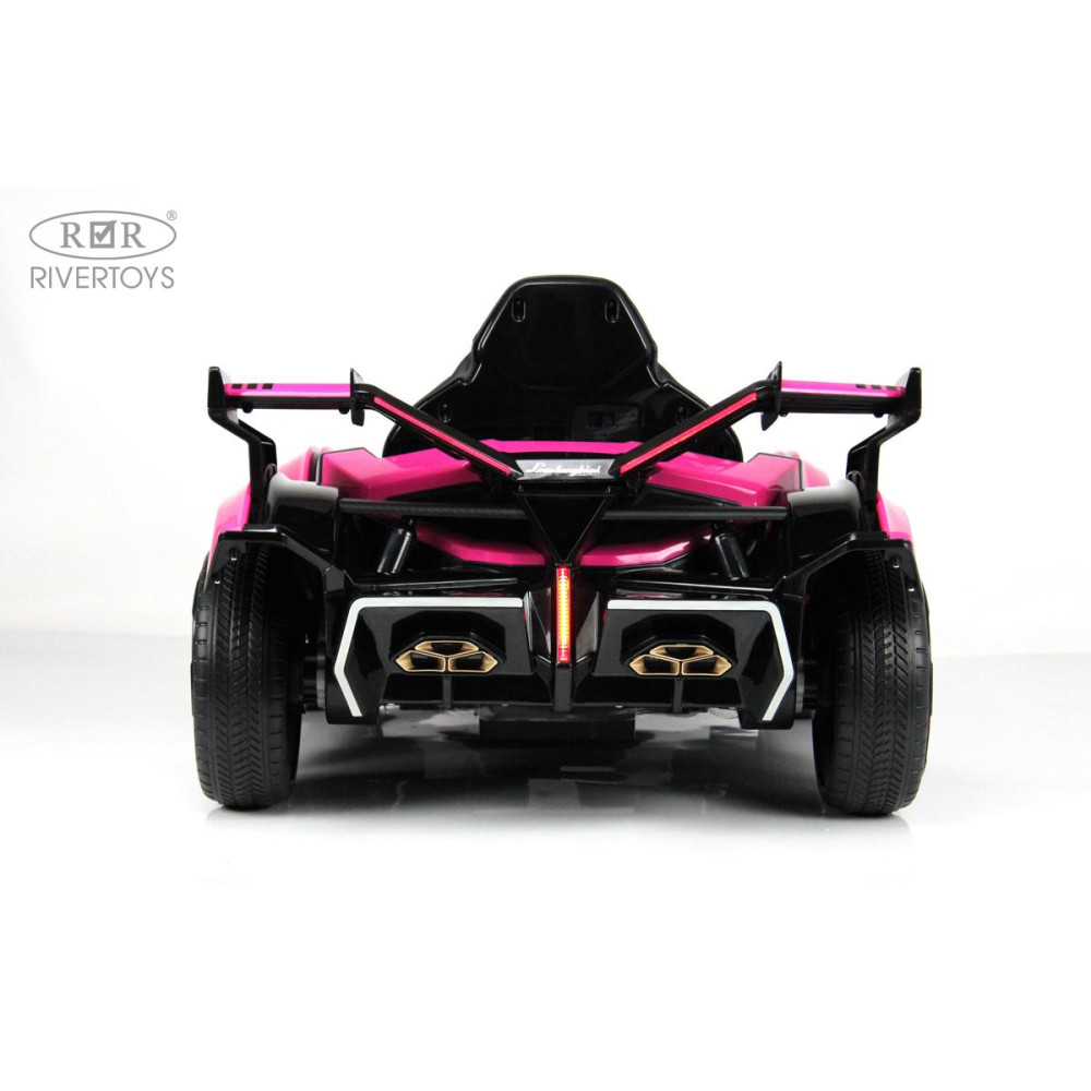Детская машина Lamborghini GT (HL528) розовый с пультом, на резиновых колесах