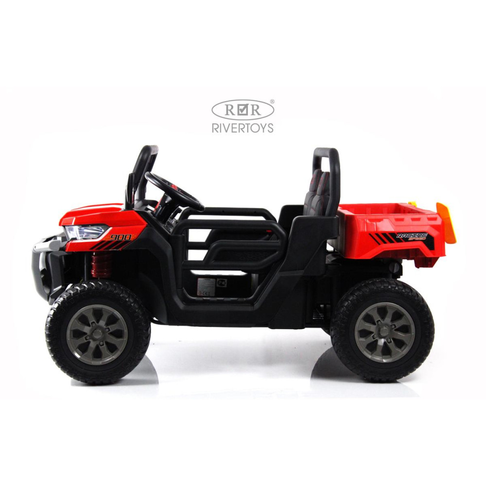 Электромобиль грузовик H005HH красный, полноприводный