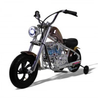 Детский электромотоцикл M777ML-B фиолетовый хром