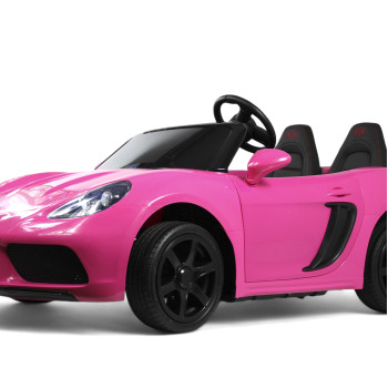 Электромобиль Porsche Cayman T911TT розовый, большой