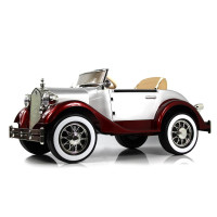 Детский электромобиль ретро X005XX красно-серебристый