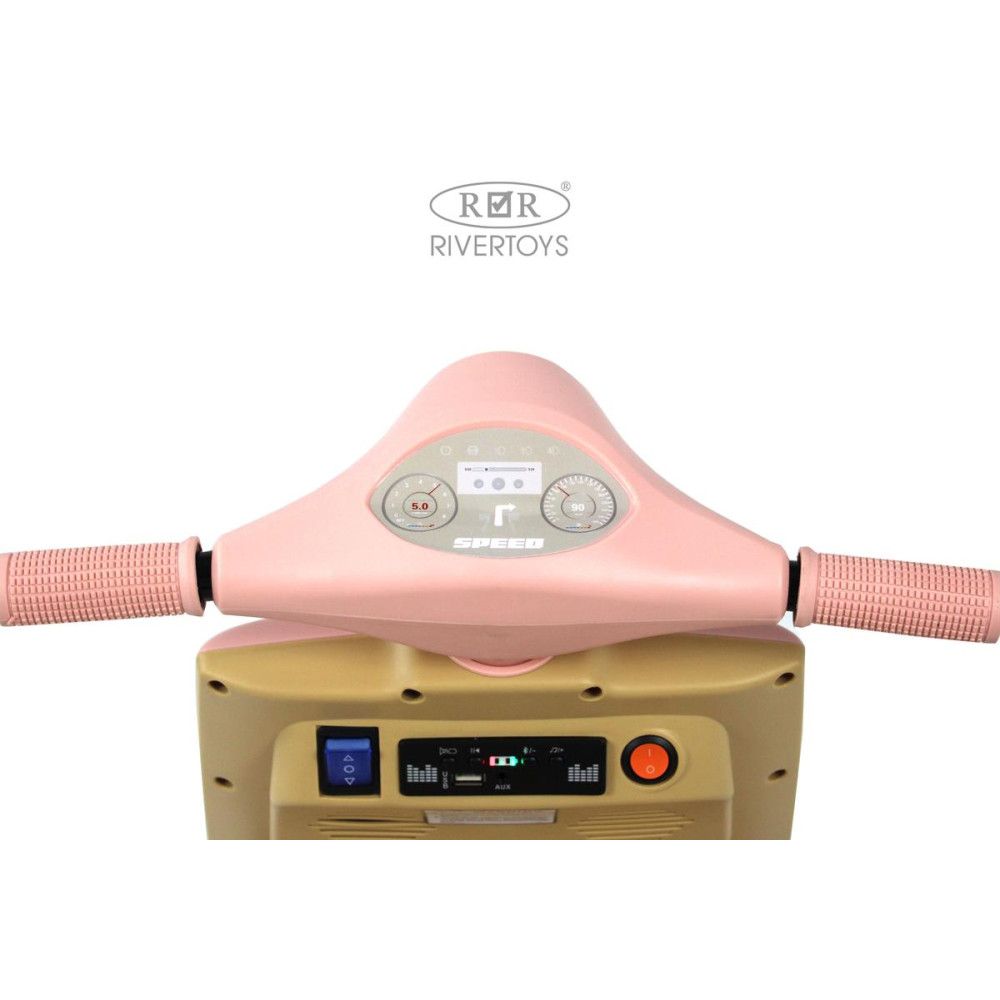 Детский электроскутер K444PX-A розовый
