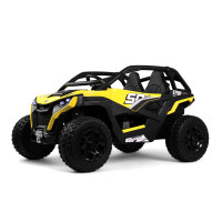 Электромобиль багги C777CC желтый, полноприводный