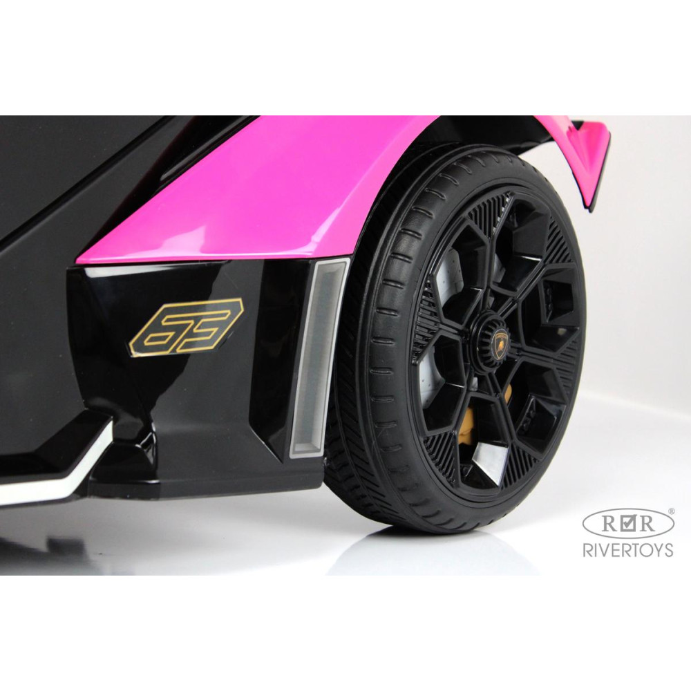 Детская машина Lamborghini GT (HL528) розовый с пультом, на резиновых колесах