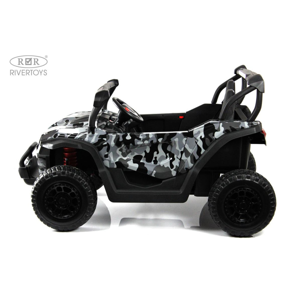 Детский электромобиль P333PP (Buggy) серый камуфляж