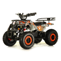 Детский мощный квадроцикл TIKI LUX оранжевый