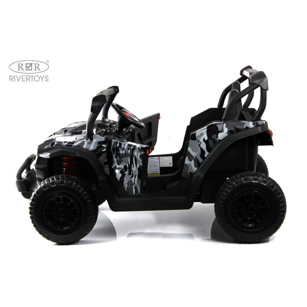 Детский электромобиль P333PP (Buggy) серый камуфляж