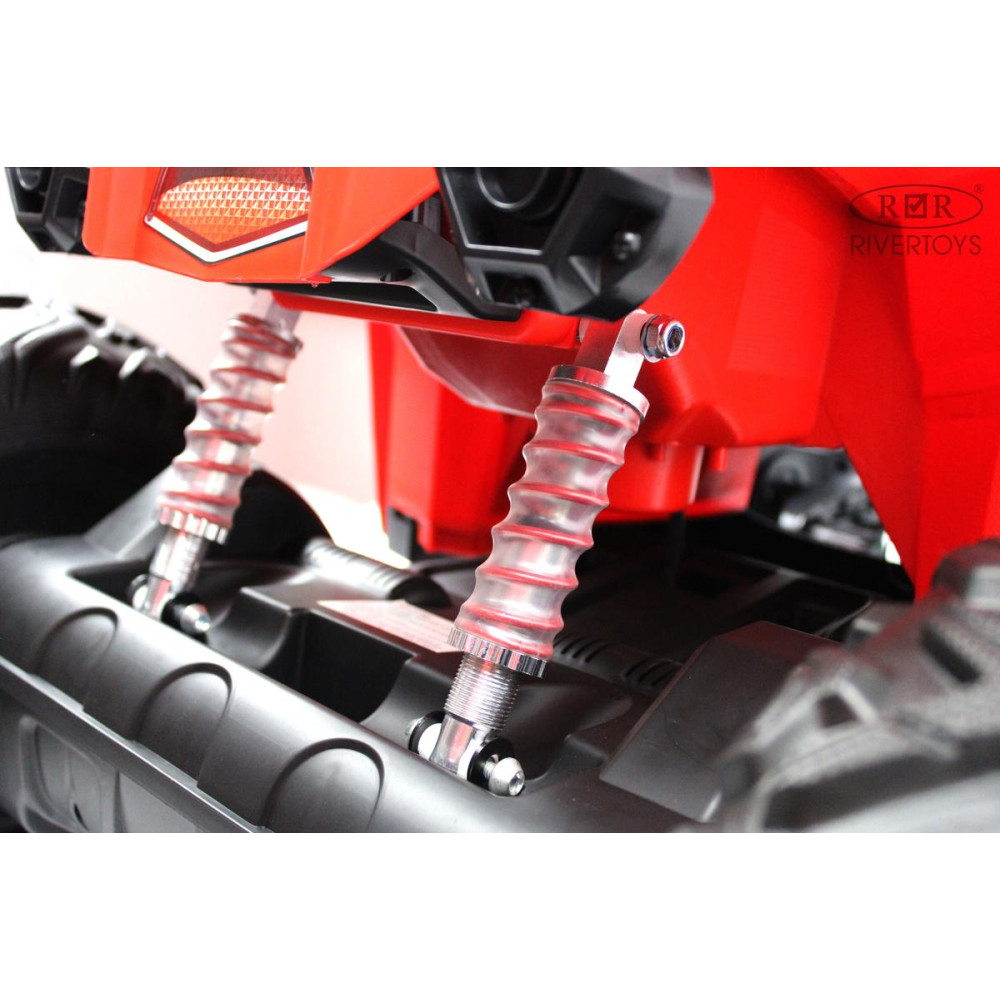 Детский электроквадроцикл A333AA 4WD красный с резиновыми колесами