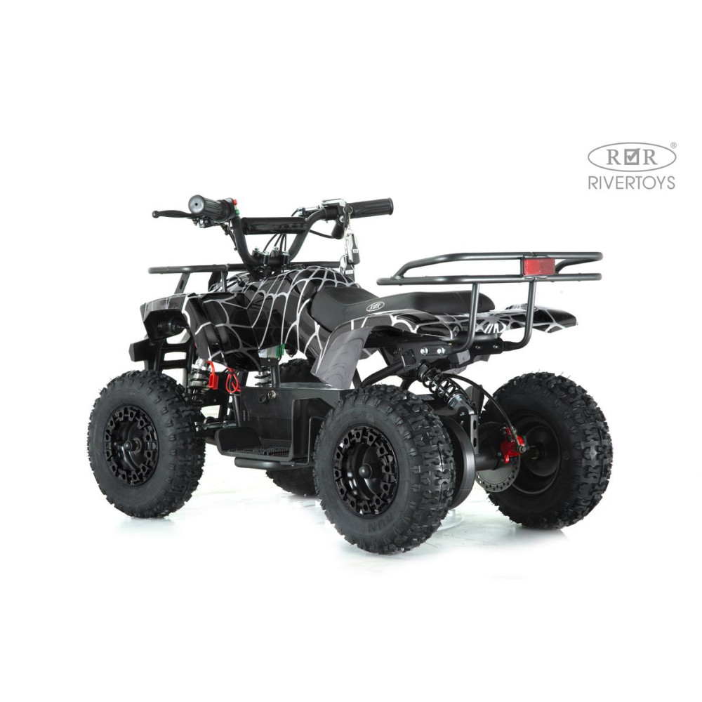 Детский электроквадроцикл TIKI черный Spider, скорость до 20 км/ч, макс. нагрузка 65 кг.