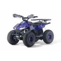 Детский квадроцикл LEON 49CC синий спайдер, скорость 20 км/ч, бензиновый