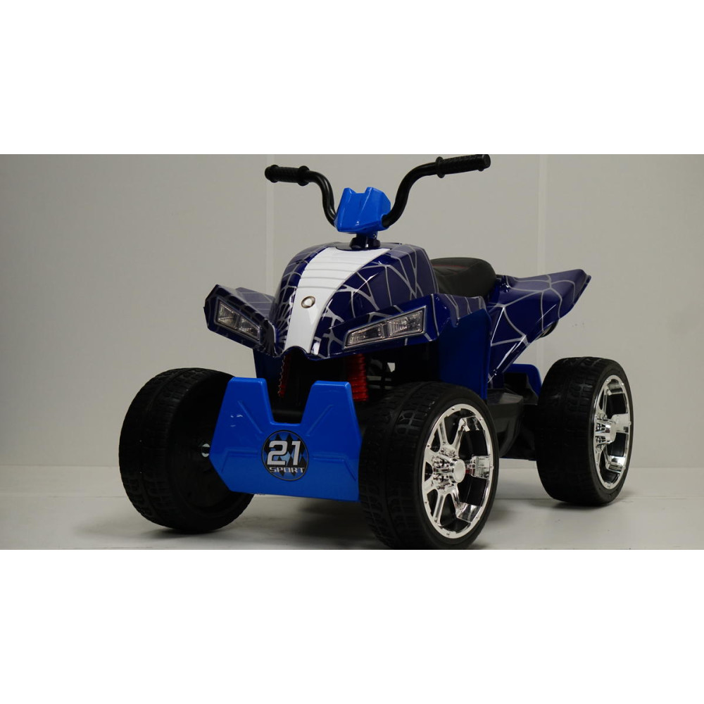 Детский электроквадроцикл T555TT синий паук