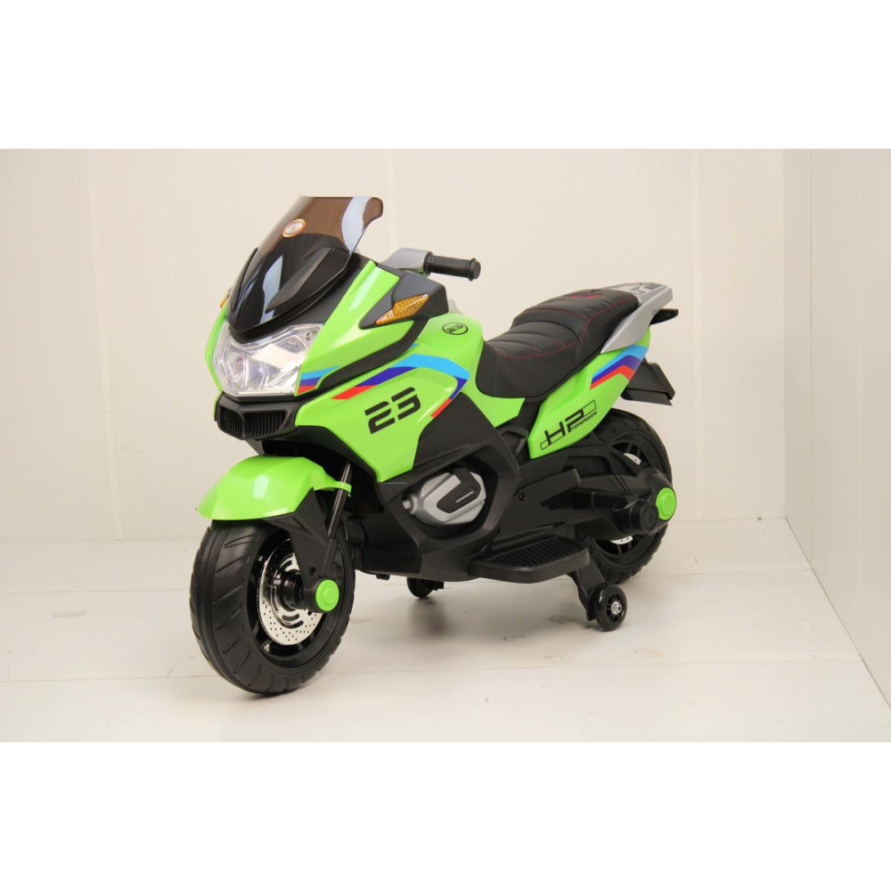Детский электромотоцикл H222HH зеленый