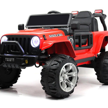 Электромобиль Jeep Wrangler T222TT 4WD красный