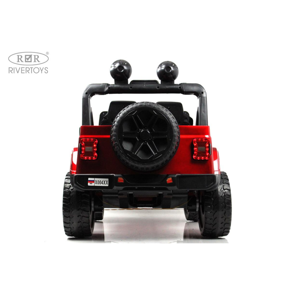 Полноприводный электромобиль Jeep Rubicon X004XX красный глянец