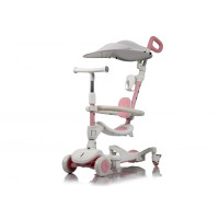 Детский самокат-беговел HB-777-A розовый (RiverToys)