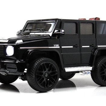 Детская машина Гелик Mercedes-Benz G65 (E111EE) полноприводная, черный глянец