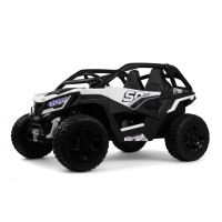 Электромобиль C555CC белый, полноприводный багги