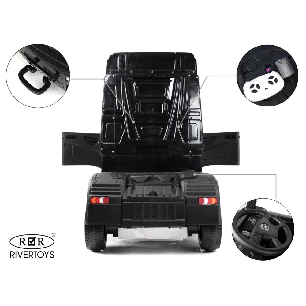 Детский электромобиль Mercedes-Benz Actros 4WD (HL358) черный