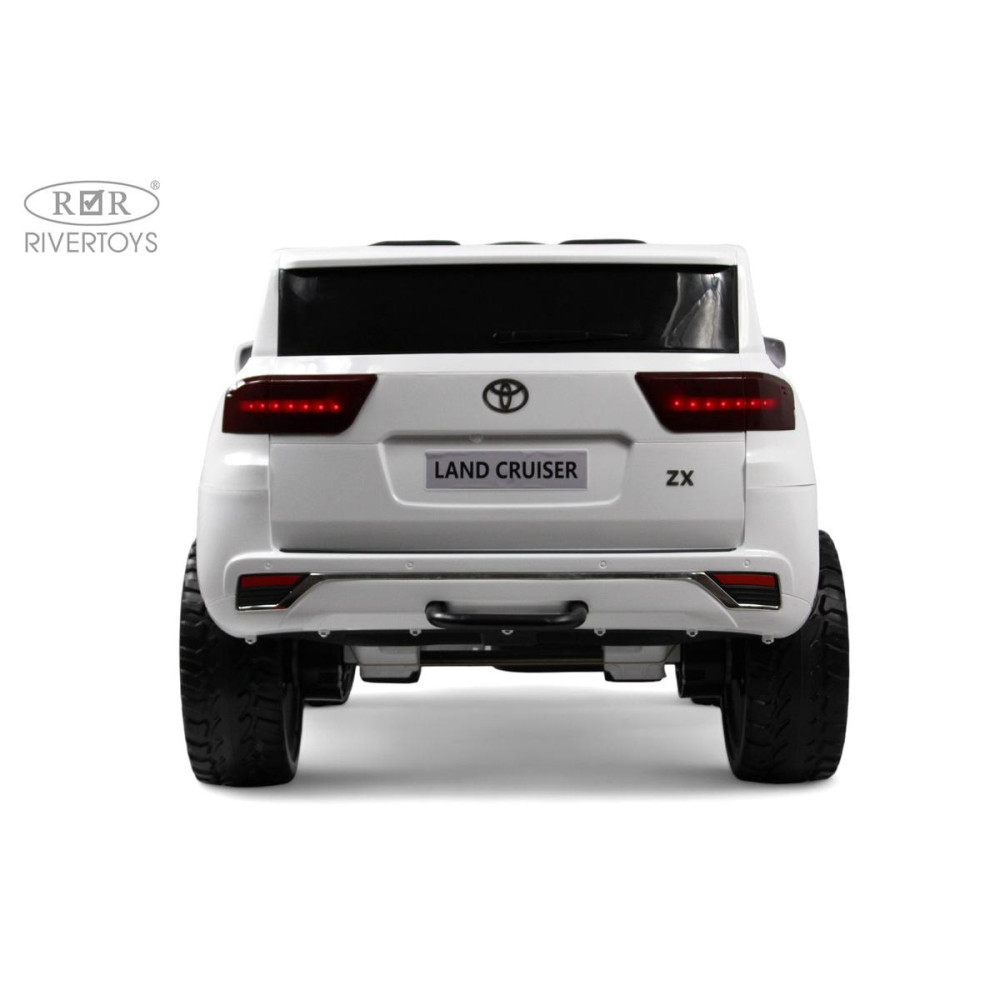 Детский джип Toyota Land Cruiser 300 L999LL белый, полный привод, пульт ДУ