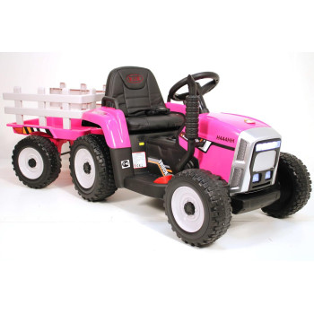 Детский электромобиль трактор H444HH розовый