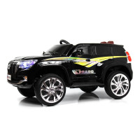 Электромобиль джип Toyota Prado М444БХ черный глянец