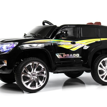 Электромобиль джип Toyota Prado М444БХ черный глянец