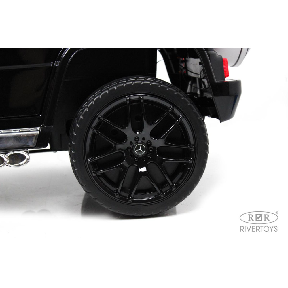 Детская машина Гелик Mercedes-Benz G65 (E111EE) полноприводная, черный глянец