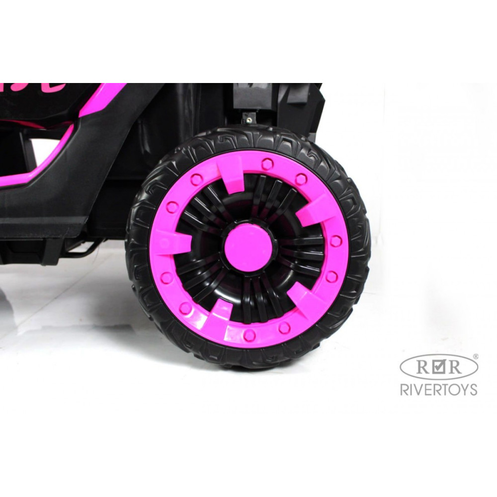 Электромобиль X707XX черно-розовый, детский