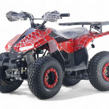 Квадроцикл LEON 49CC красный спайдер, бензиновый, детский