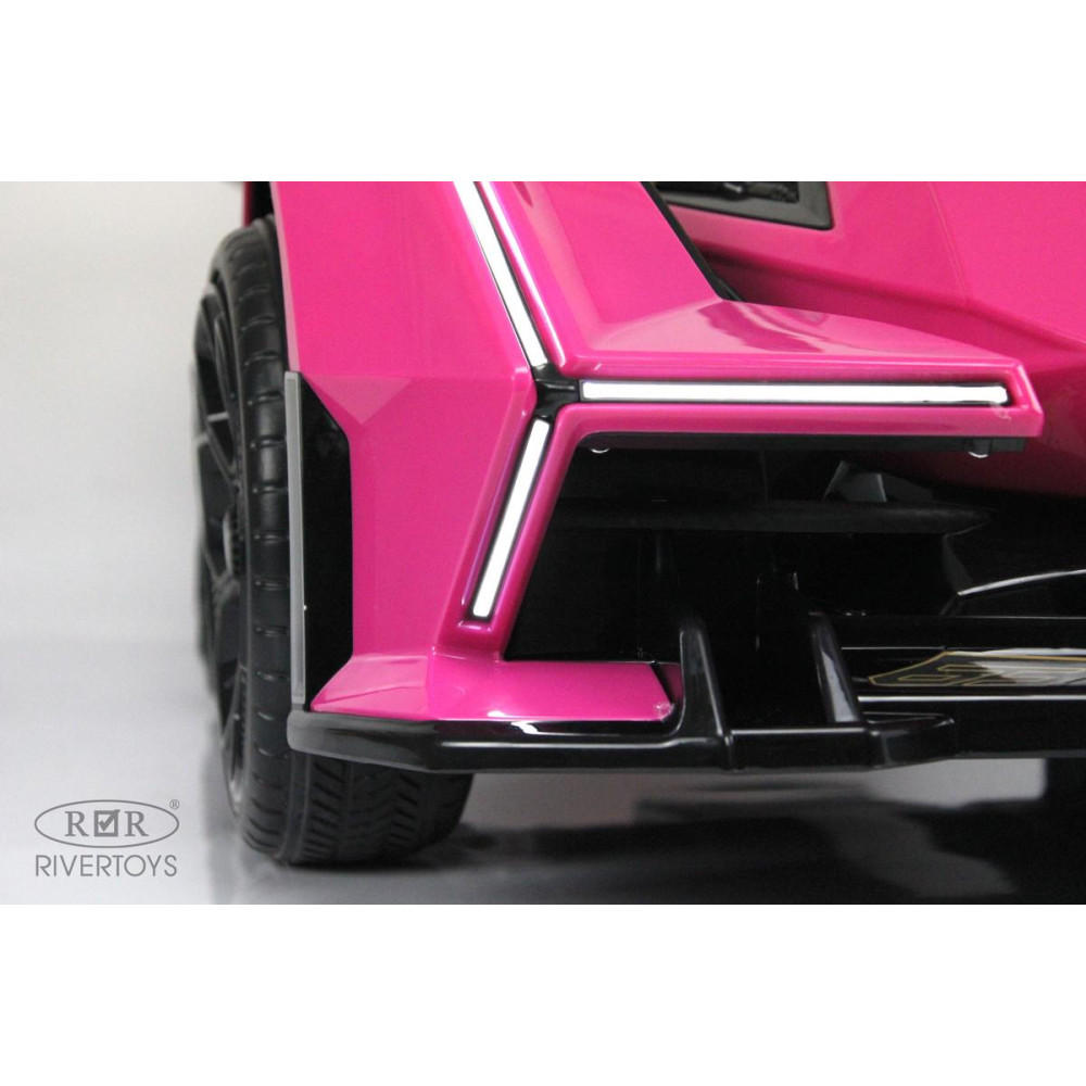 Детская машина Lamborghini GT (HL528) розовый с пультом, на резиновых колесах