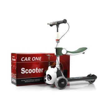 Детский самокат HB-T-66 зеленый (панда)