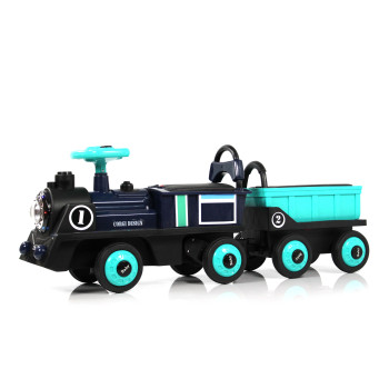 Детский электромобиль поезд K008AM синий