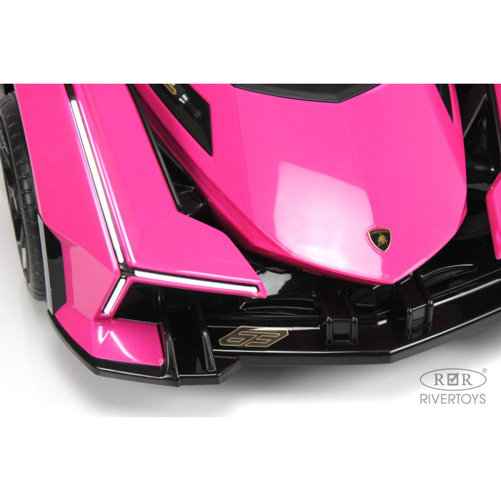 Детская машина Lamborghini GT (HL528) розовый с пультом, на резиновых колесах