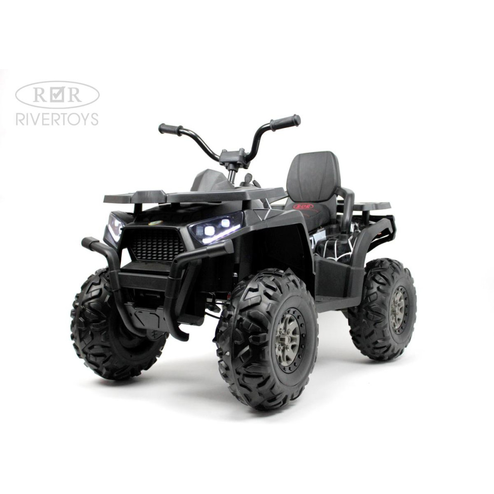 Детский электроквадроцикл H999HH черный Spider (RiverToys), полноприводный, с пультом