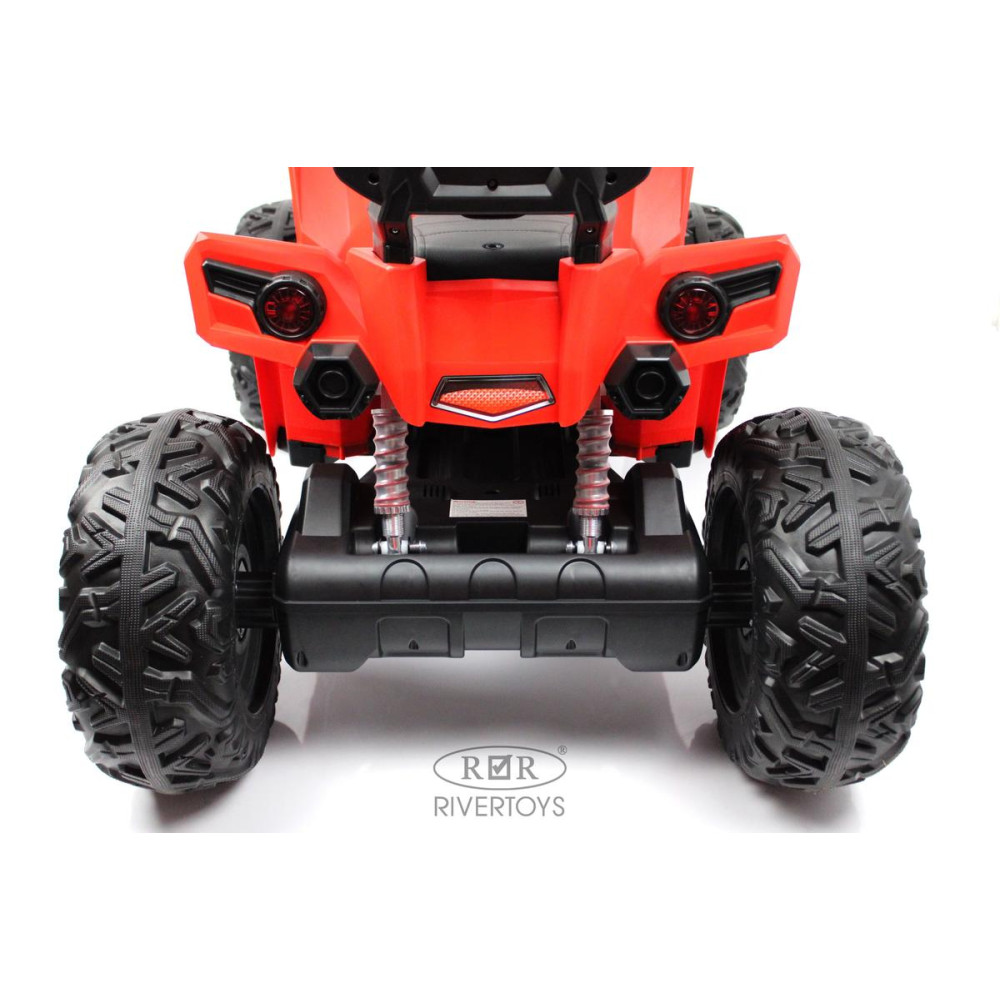 Детский электроквадроцикл A333AA 4WD красный с резиновыми колесами