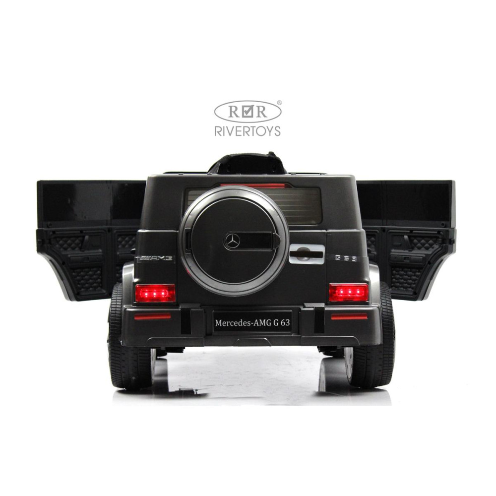Детский Гелендваген Mercedes-Benz G63 (O111OO) серый глянец, полноприводный