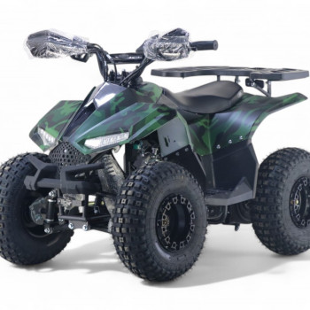 Детский квадроцикл LEON 49CC зеленый камуфляж, бензиновый