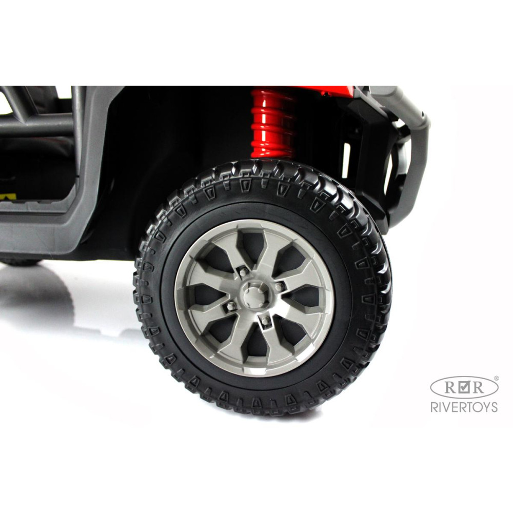 Электромобиль грузовик H005HH красный, полноприводный